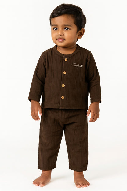 Deep Gray Night Suit - Mamadada