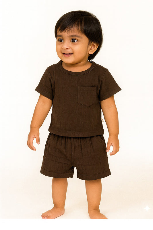 Cocoa Brown Pocket Co-ord Set