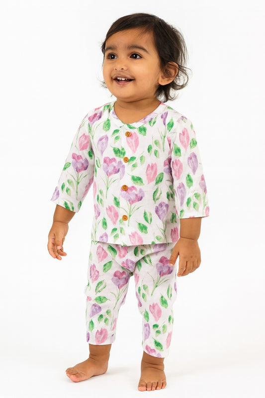 Lilac Dream Night Suit - Mamadada