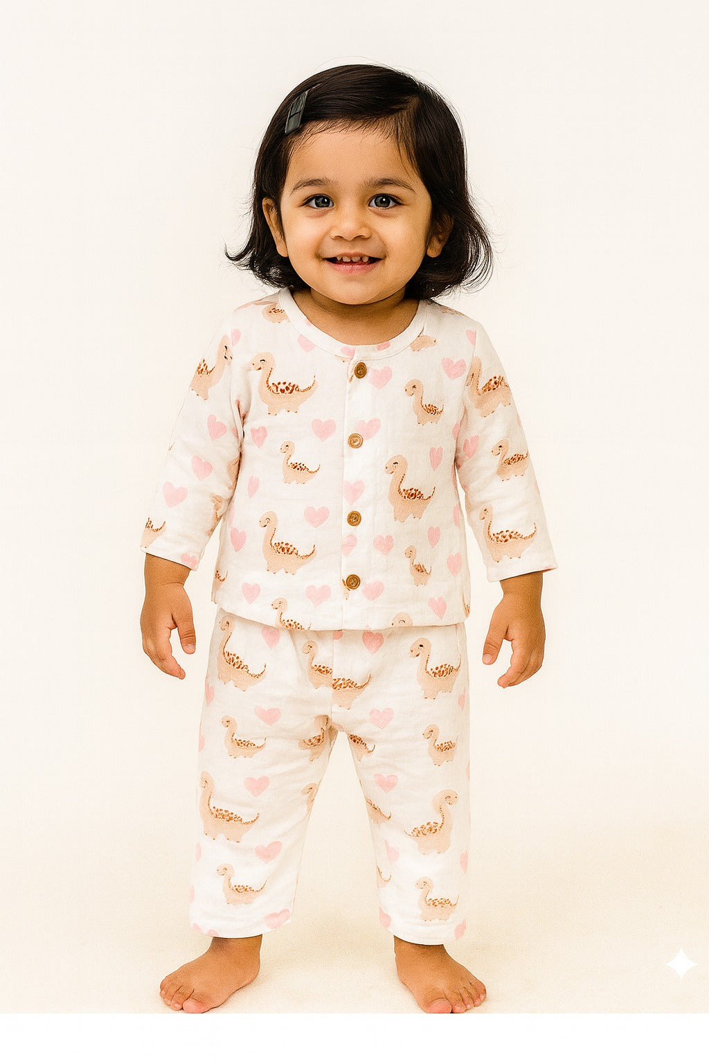 Pink Dino Night Suit