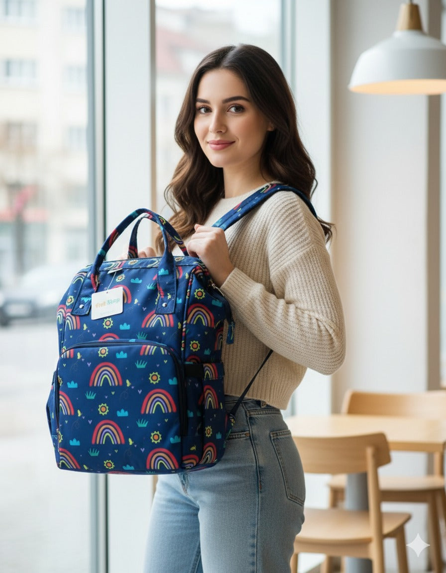 Blue Crown Diaper Backpack