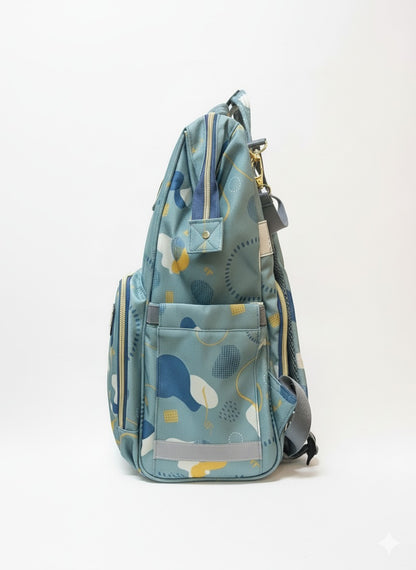 Teal Abstract Diaper Backpack