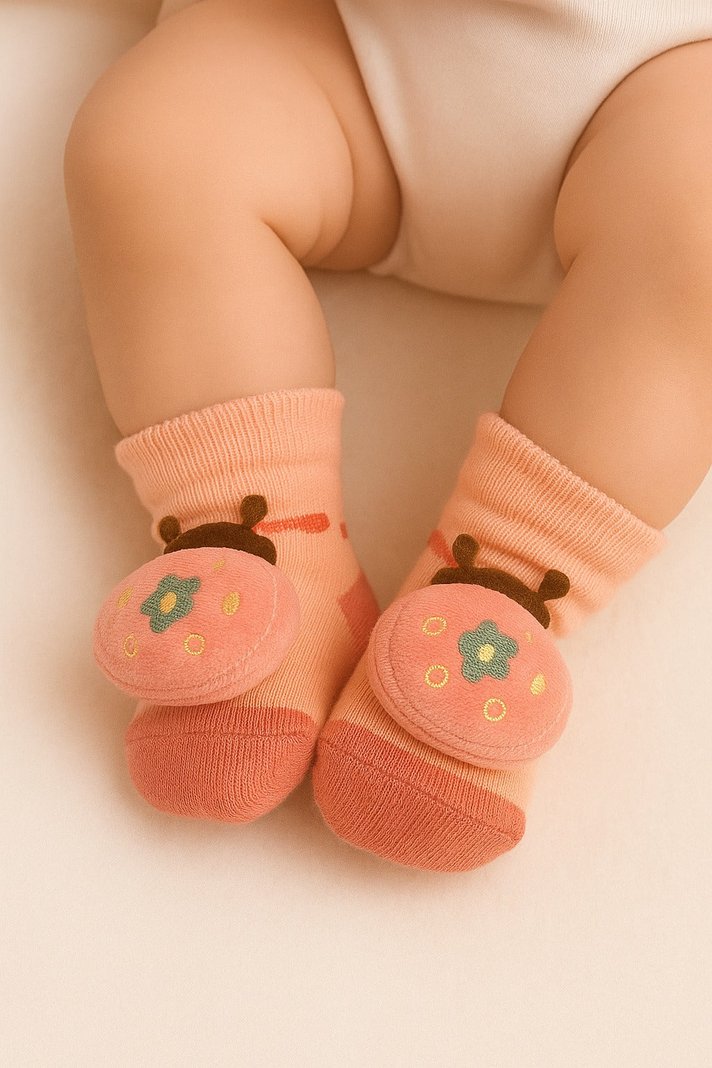 Ladybug Love Baby Socks