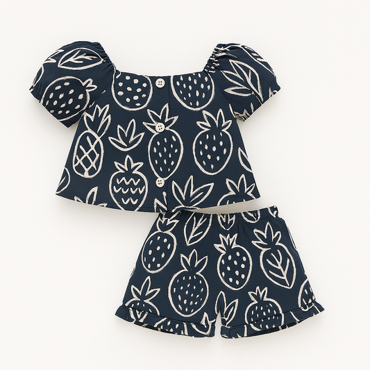KOPA BLUE PINEAPPLE PICNIC CO-ORD SET