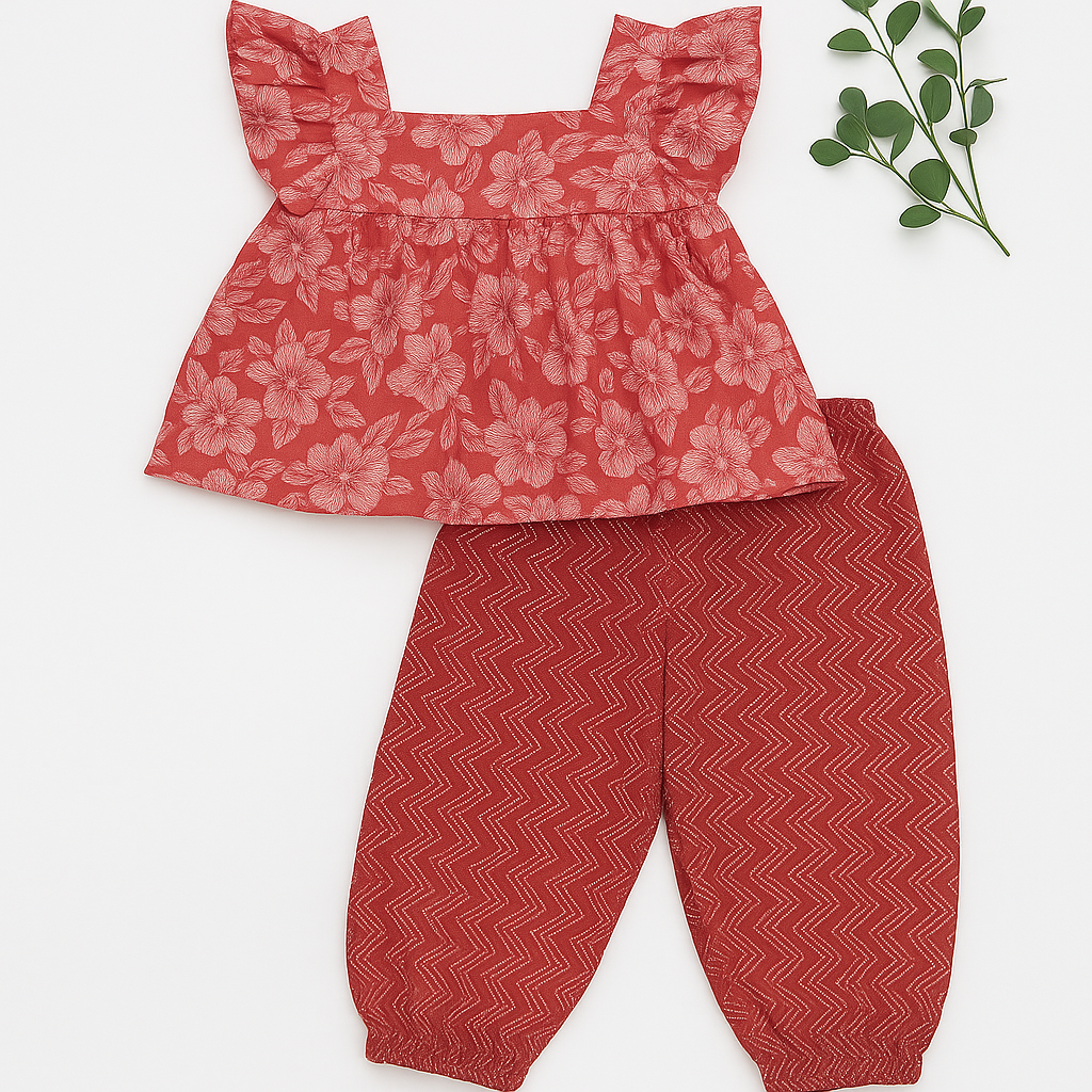 KOPA PINK BLOOMING FLOWERS CO-ORD