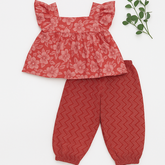 KOPA PINK BLOOMING FLOWERS CO-ORD