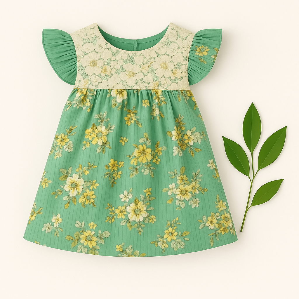 KOPA GREEN KATHA FLORAL PRINT