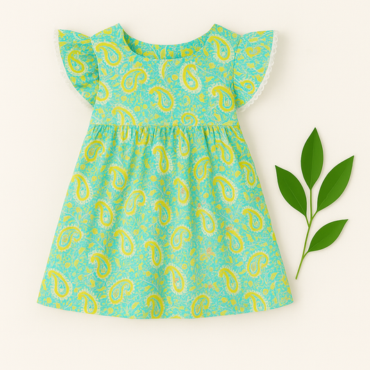 KOPA GREEN POM POM CHARM DRESS