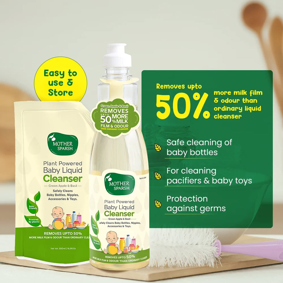 Plant Powered Baby Liquid Cleanser 500ml – Natural, Safe & Effective