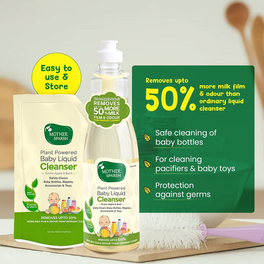 Plant Powered Baby Liquid Cleanser 500ml – Natural, Safe & Effective