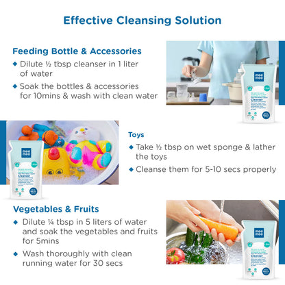 Mee Mee Anti-Bacterial Baby Liquid Cleanser Refill Pack 1.2L – Gentle Baby Laundry Detergent
