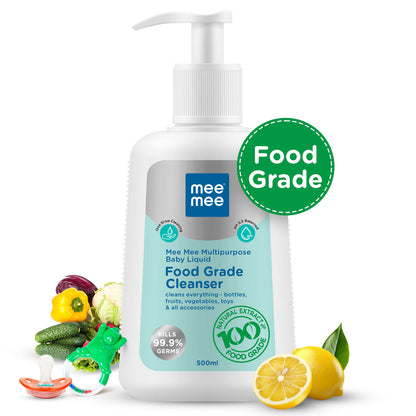 Mee Mee Multipurpose Baby Liquid Cleanser – 500ml | Food-Grade & Gentle