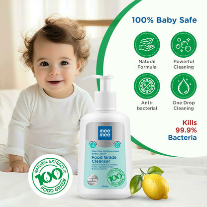 Mee Mee Multipurpose Baby Liquid Cleanser – 500ml | Food-Grade & Gentle