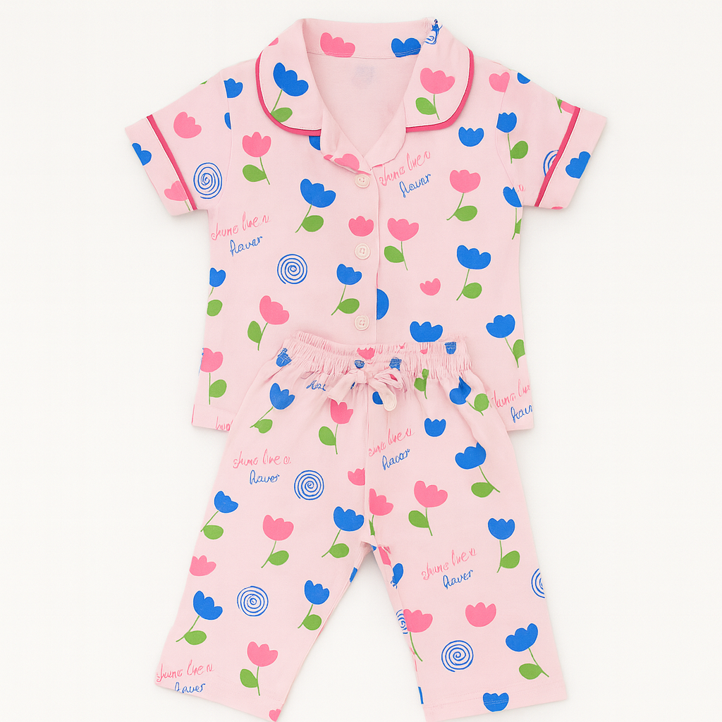Kids Printed Nightwear Sets – Soft & Stylish Pajama Combos (Girls)