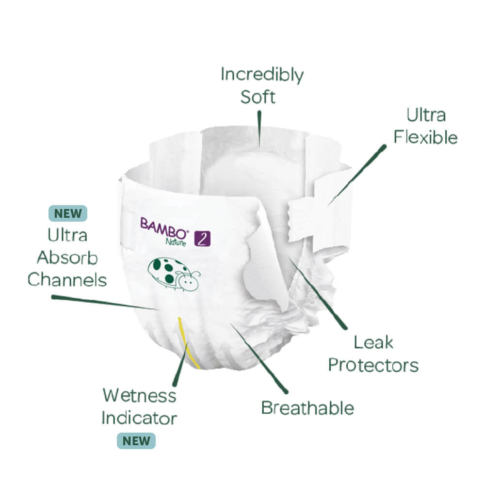 Bambo Nature Eco-Friendly Baby Diapers – Size 2 (S)