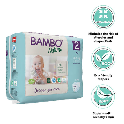 Bambo Nature Eco-Friendly Baby Diapers – Size 2 (S)