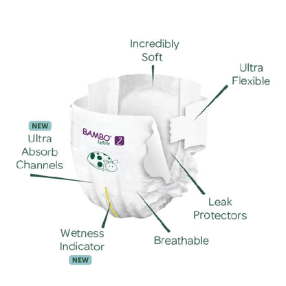 Bambo Nature Eco-Friendly Newborn Diapers – Size 0 (XXS)