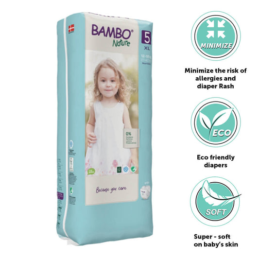Bambo Nature Eco-Friendly Baby Diapers – Size 5 (XL)