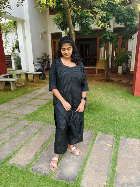 BLACK FLORAL MATERNITY CO ORDS
