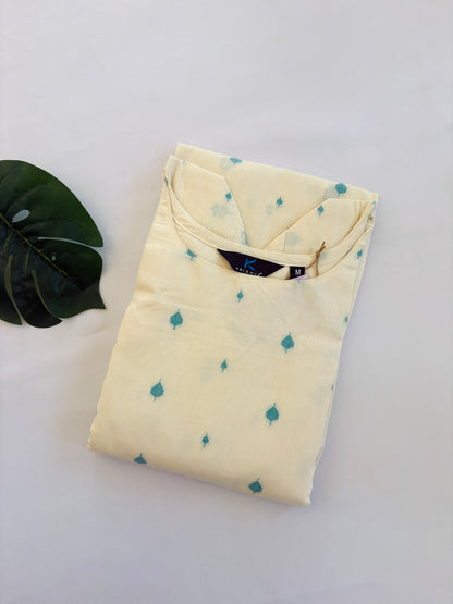 WHITE IKKAT MAXI