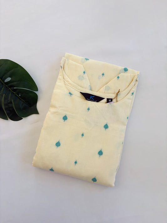 WHITE IKKAT MAXI