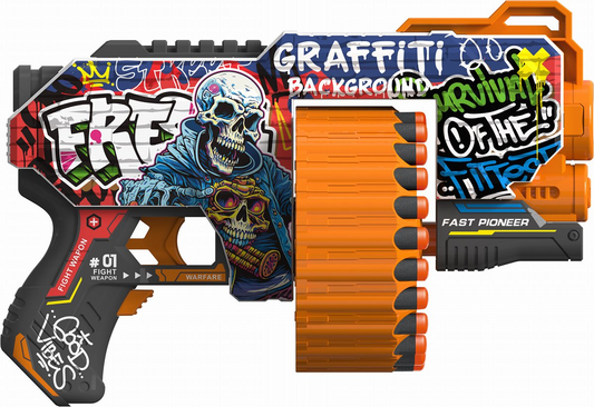 Graffiti Blaster Toy Gun – 12-Dart Rapid Fire Gun for Kids - Mamadada
