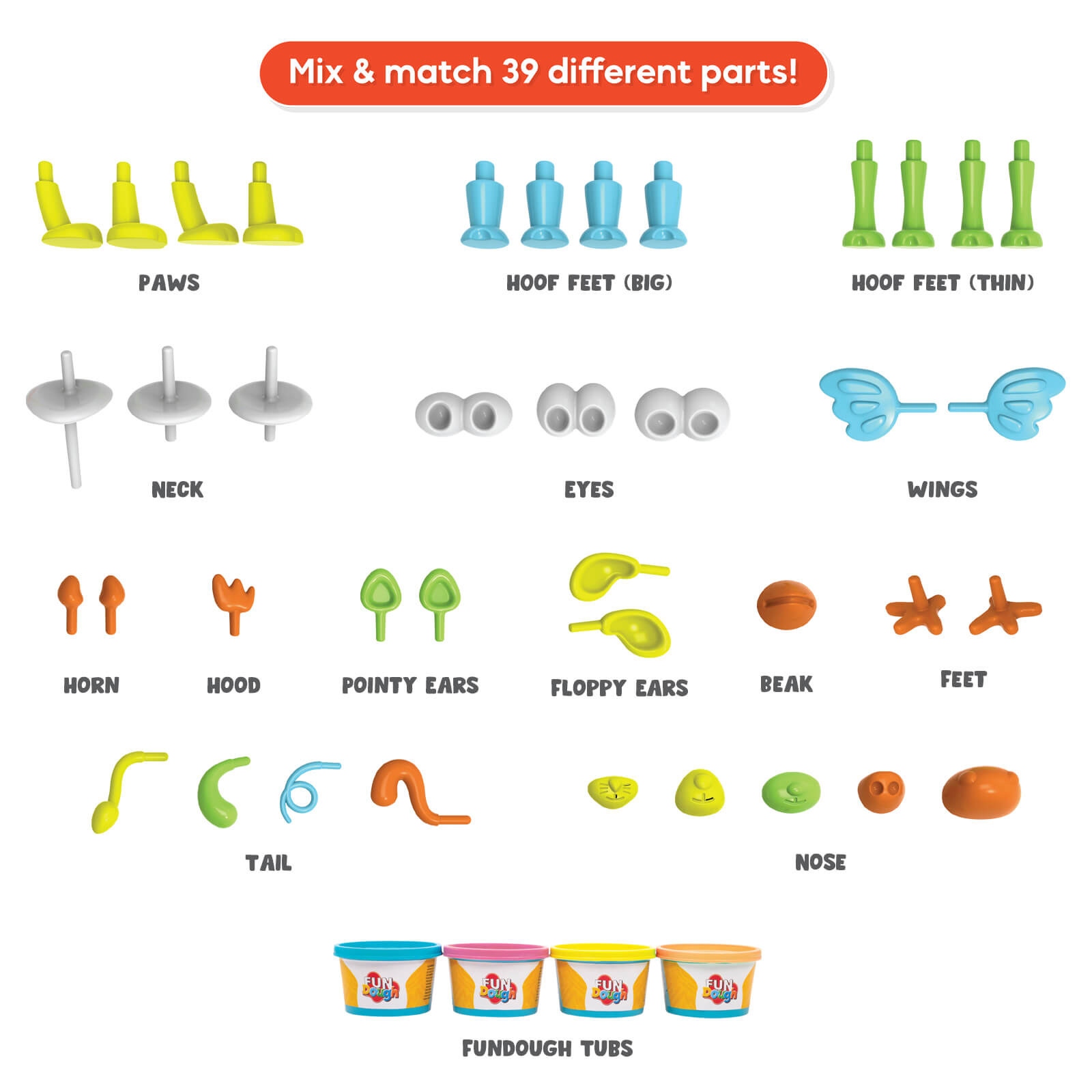 Funskool FunDough Farm Friends – Animal Creation Set - Mamadada