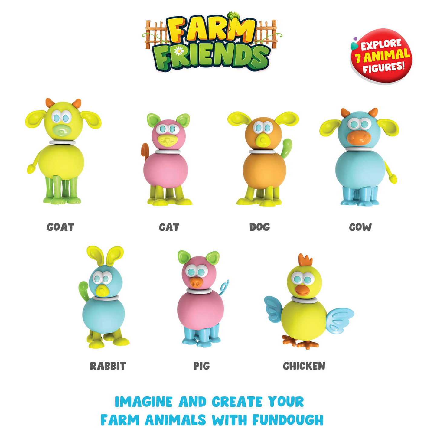 Funskool FunDough Farm Friends – Animal Creation Set - Mamadada