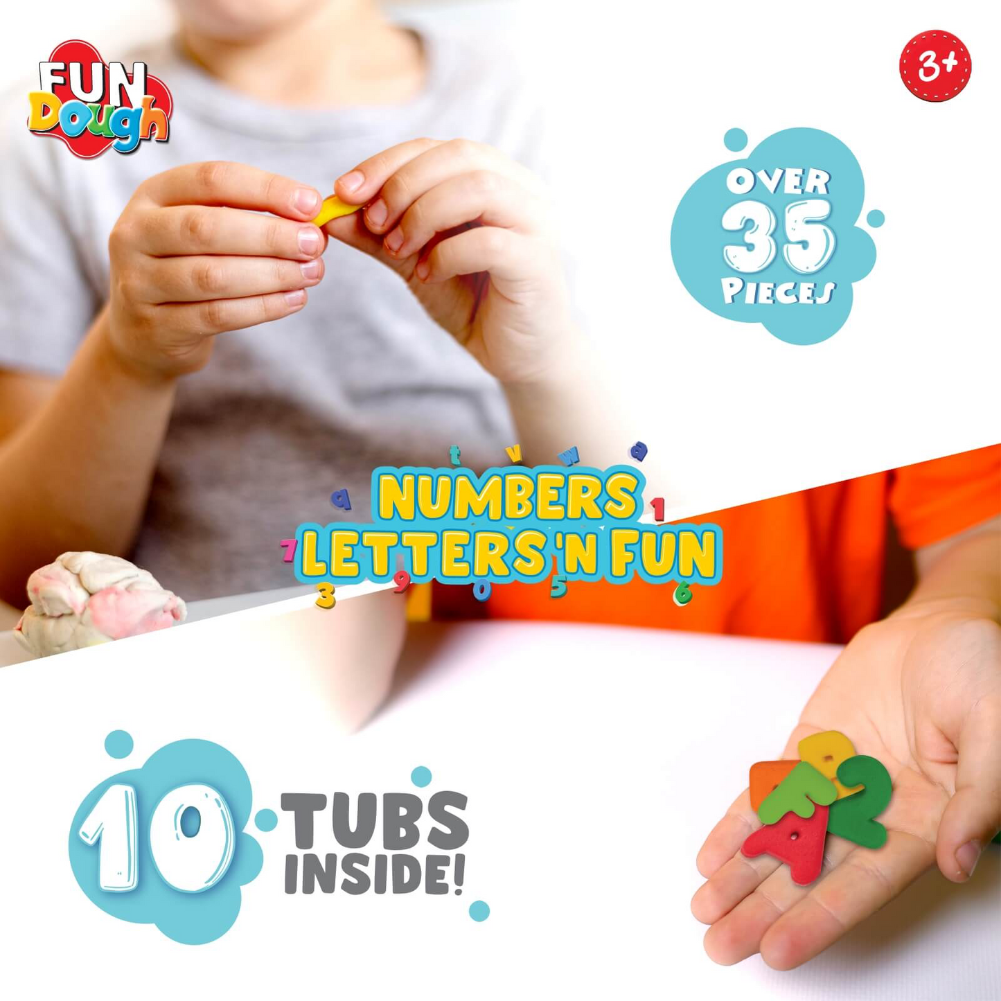 Funskool FunDough Numbers, Letters & Fun Set - Mamadada