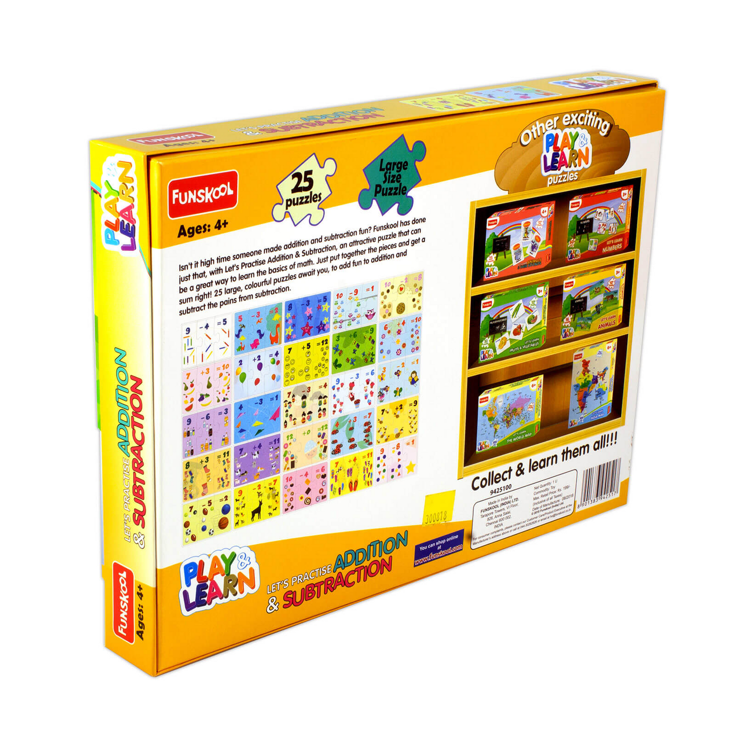 Funskool Play & Learn – Addition & Subtraction Puzzle - Mamadada