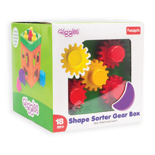 Giggles Shape Sorter Gear Box – Baby Learning Toy - Mamadada