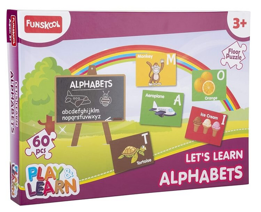 Funskool Play & Learn Alphabets – 60-Piece Educational Floor Puzzle - Mamadada