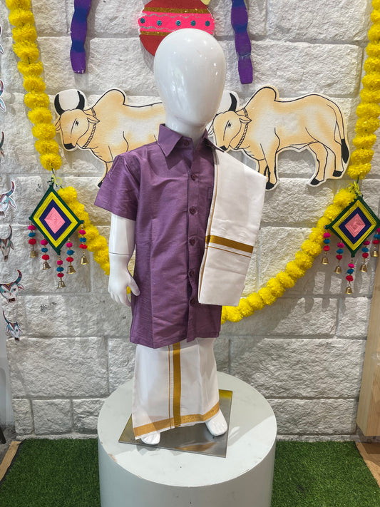 PURPLE-WELLGROW DHOTHY SET