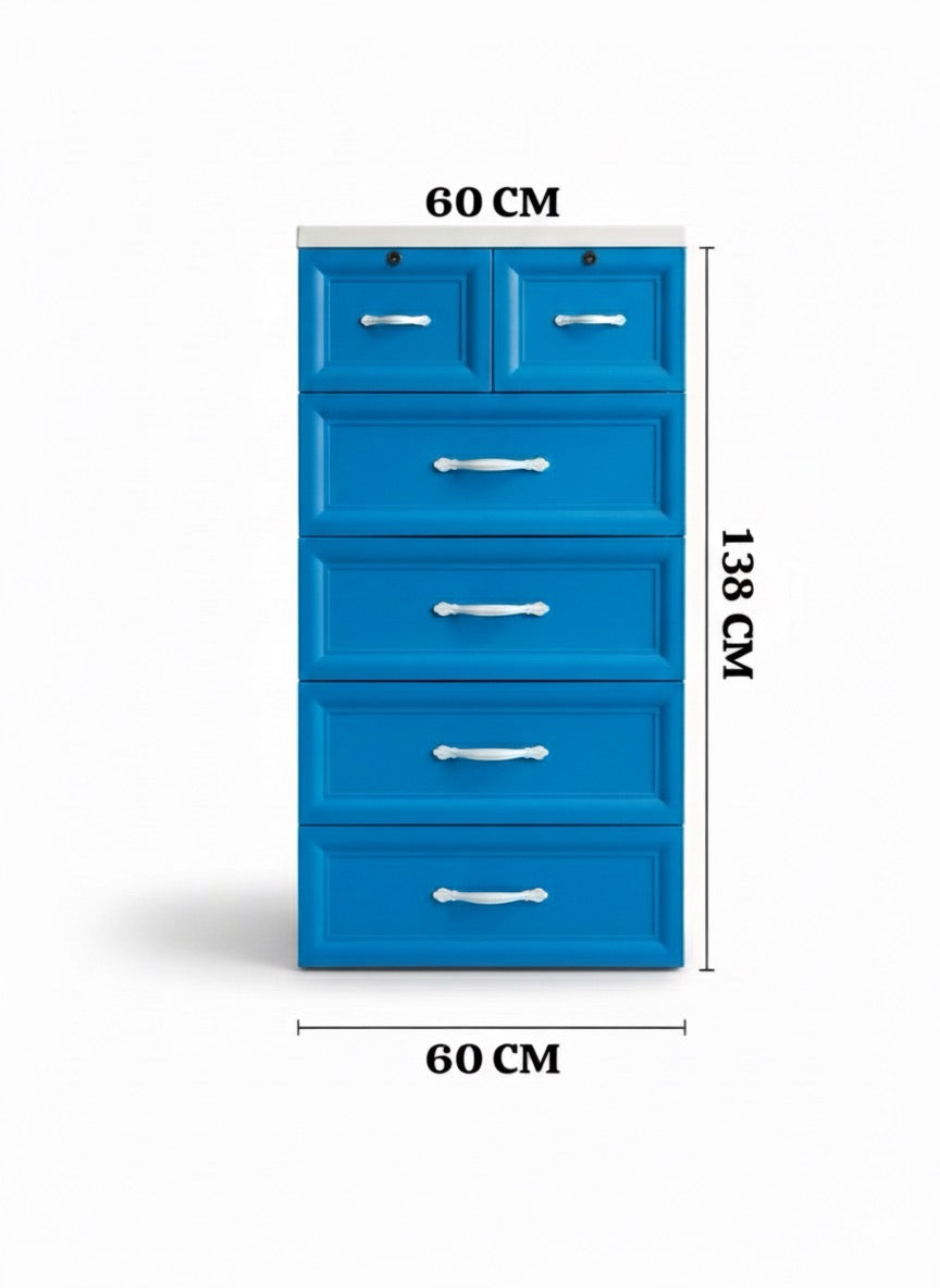 kida Animal-Themed Plastic Storage Drawers (4+2 Draw) - Mamadada