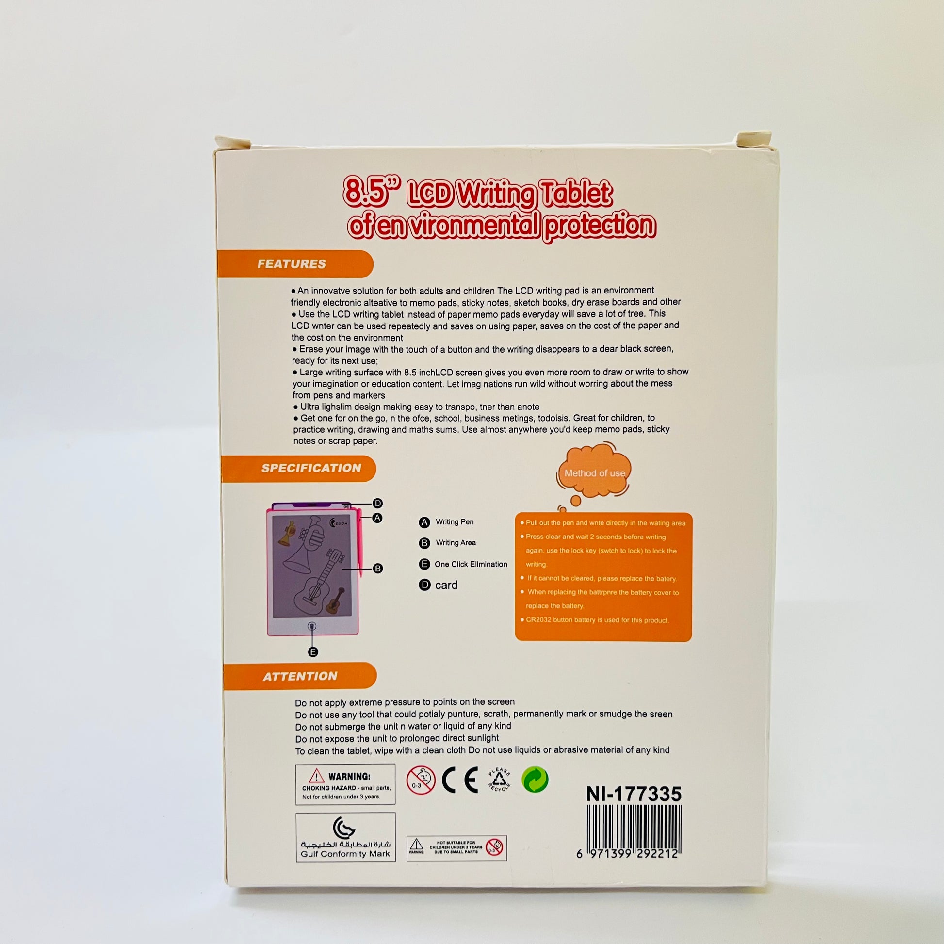 8.5-Inch LCD Writing Tablet with Stylus – Eco-Friendly Digital Notepad for Kids & Adults - Mamadada