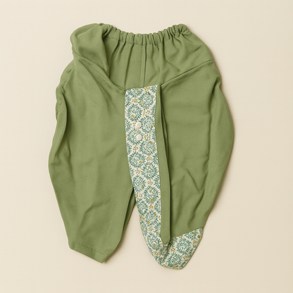 Mint Green Brocade Sherwani Set with Dhoti & Mojaris for Boys - Mamadada