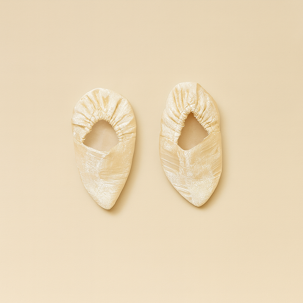 Cream Brocade Sherwani Set with Dhoti & Mojaris for Boys - Mamadada