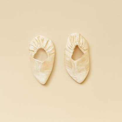 Cream Brocade Sherwani Set with Dhoti & Mojaris for Boys - Mamadada