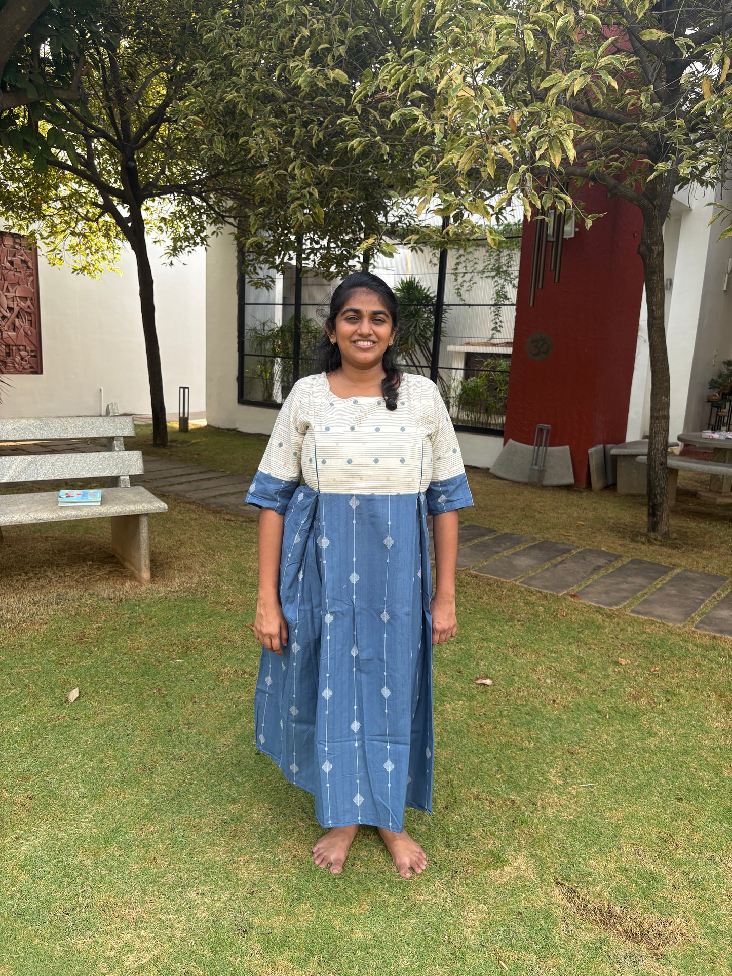 AZURE ELEGANCE FROCK
