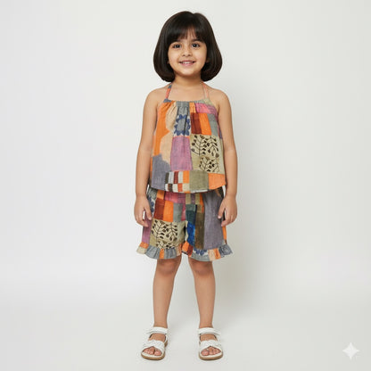 Boho Patchwork Halter Co-ord Set - Mamadada