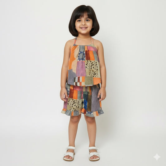 Boho Patchwork Halter Co-ord Set - Mamadada