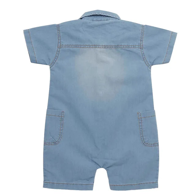 340-L.BLUE BOYS DENIM ROMPERS