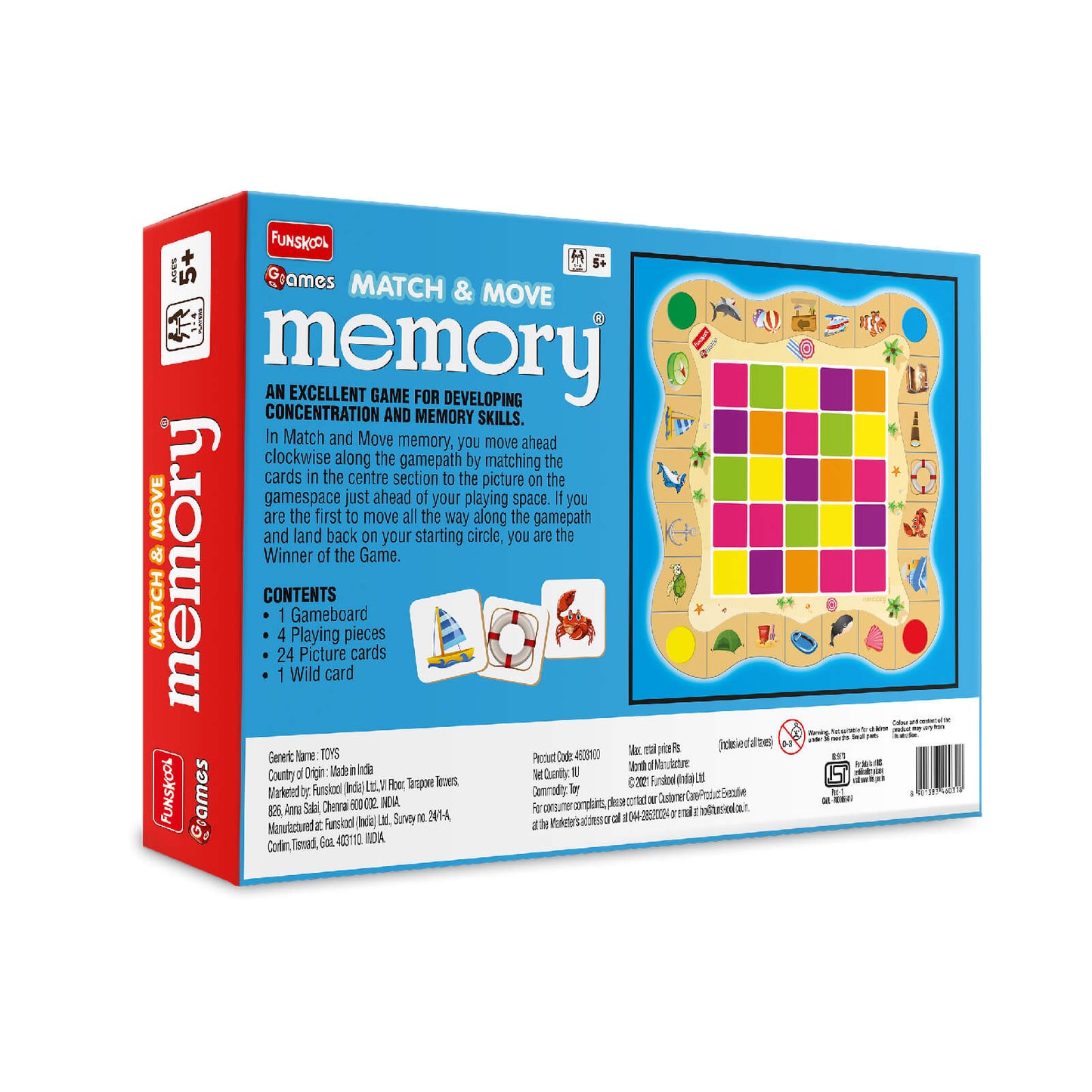 Funskool Match & Move Memory Game - Mamadada