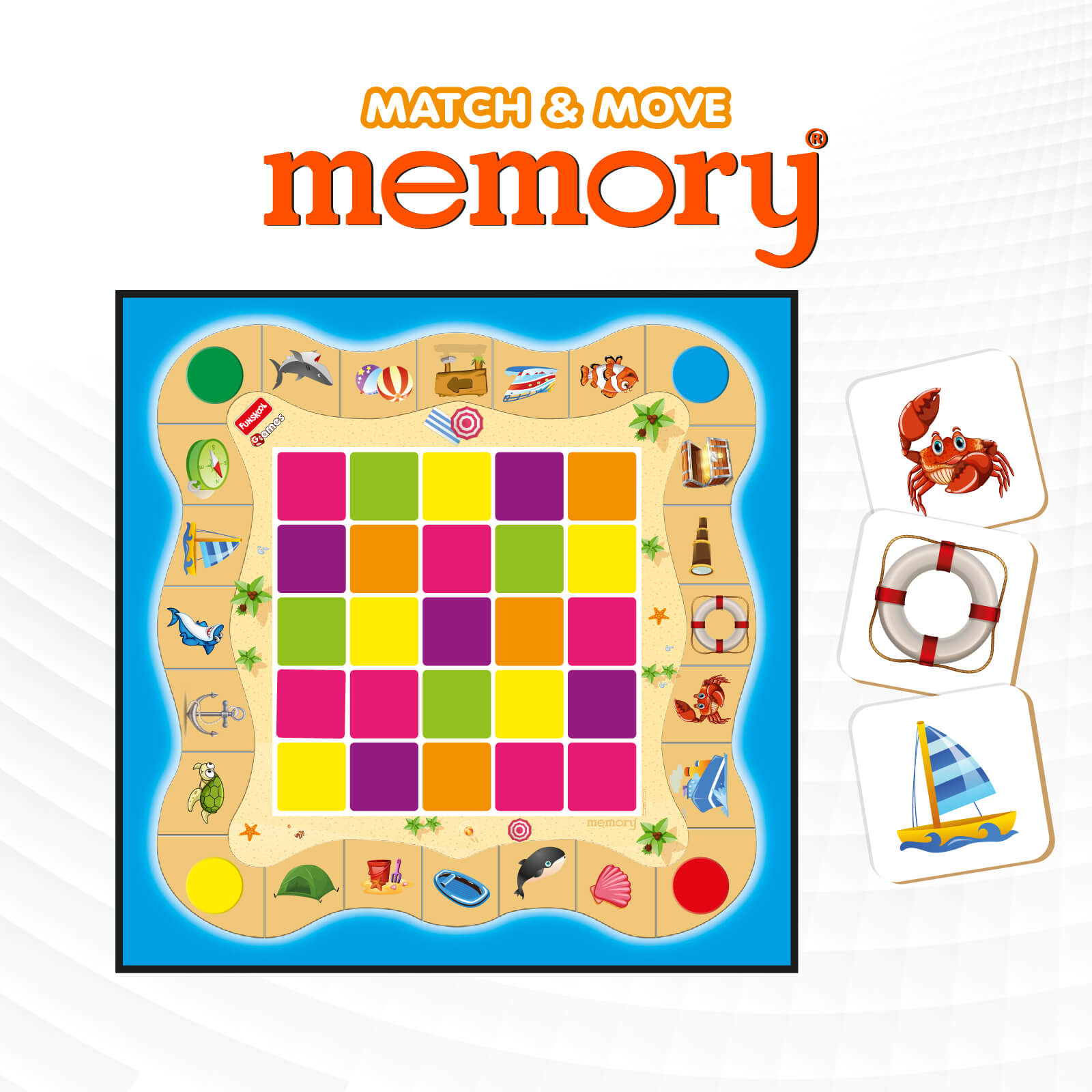 Funskool Match & Move Memory Game - Mamadada