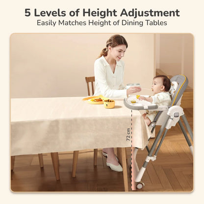 R FOR RABBIT-Marshmallow Smart High Chair For Kids 3-in-1 Multipurpose High Chair with Swing