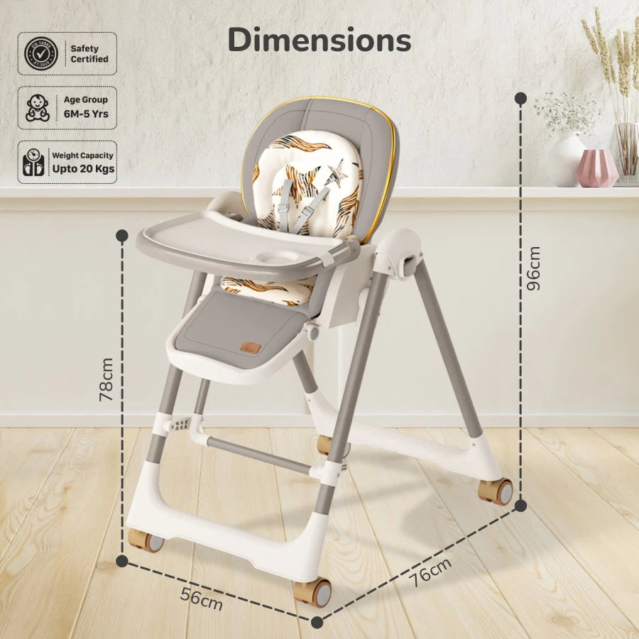 R FOR RABBIT-Marshmallow Smart High Chair For Kids 3-in-1 Multipurpose High Chair with Swing