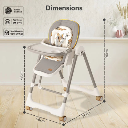 R FOR RABBIT-Marshmallow Smart High Chair For Kids 3-in-1 Multipurpose High Chair with Swing