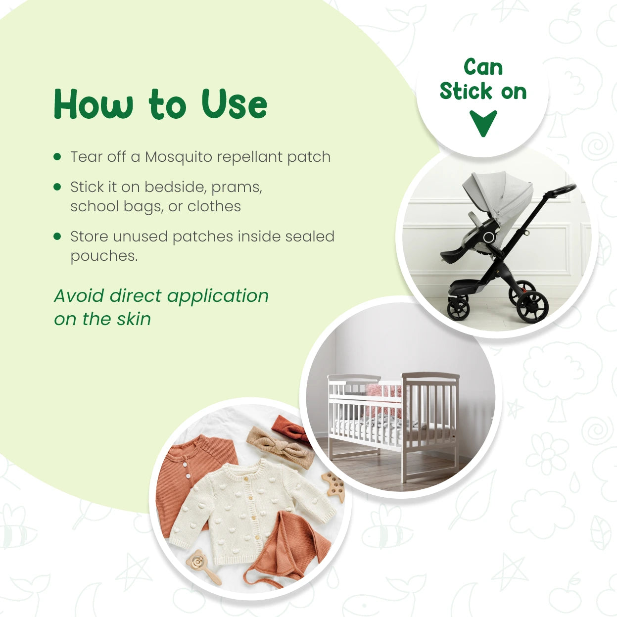 MOTHER SPARSH MOSQUITO REPELLENT PATCHES 24PCS