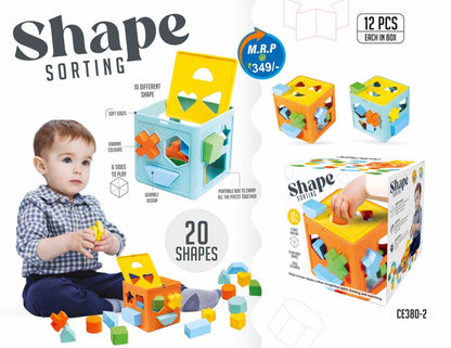 Shape Sorting Box – 20 Colorful Shapes