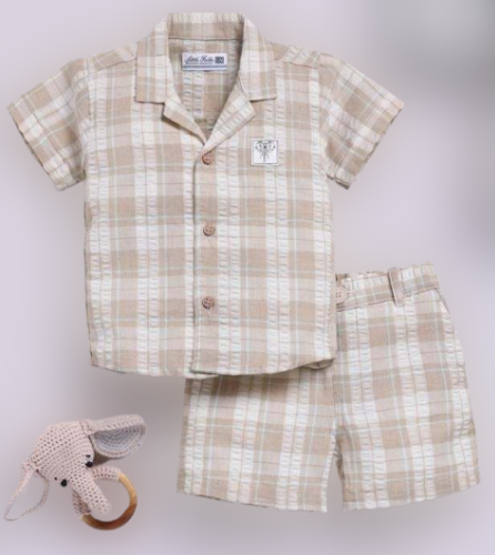 DF1757-GREY CHECK B/SUIT